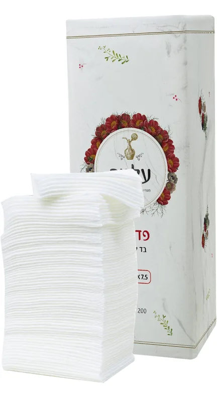 מארז 200 יחידות פד גזה מרפד עלמה 7.5x7.5