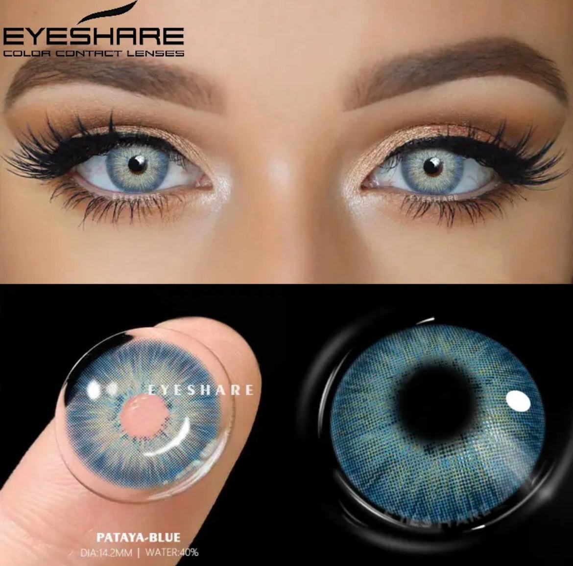 עדשות צבע איכותיות כחולות - 12 חודשים