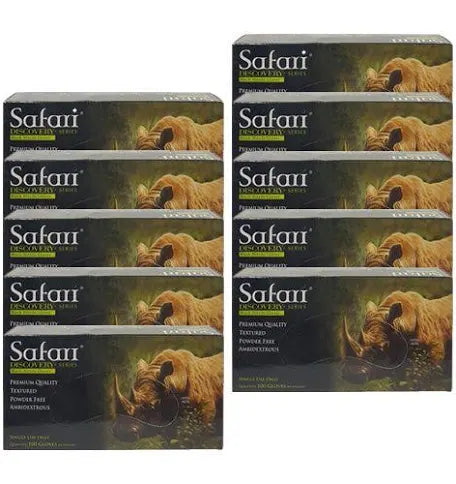 ארגז 10 חבילות כפפות ספארי שחורות