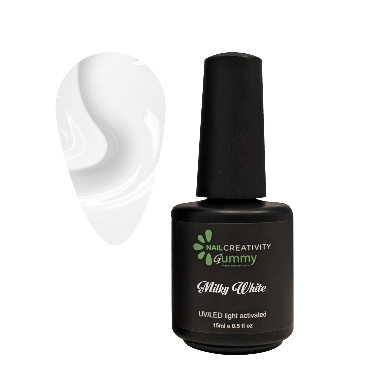 בייס ראבר בצבע מילקי וייט נייל קראטיביטי - Milky white