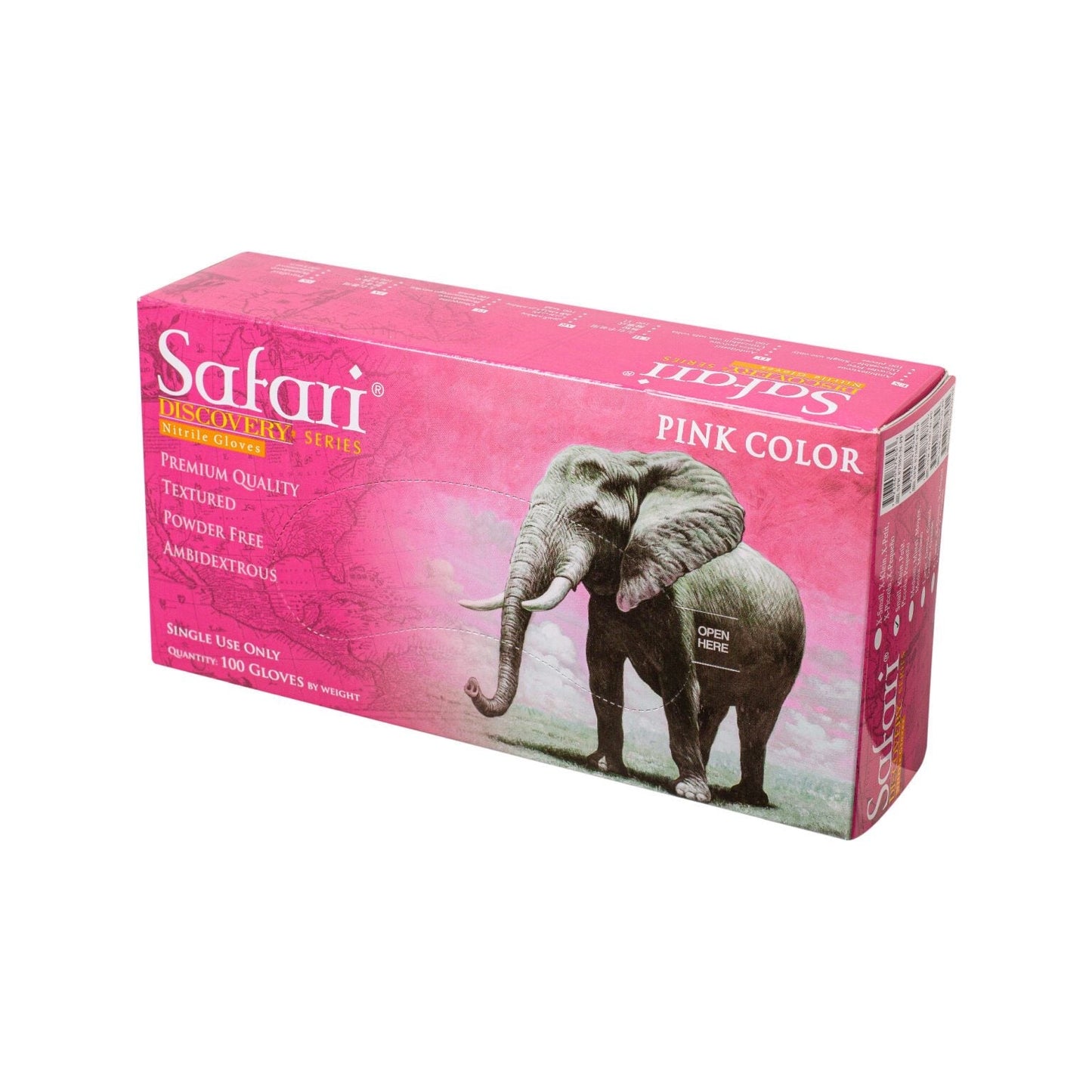 כפפות ספארי קרטון - 10 חבילות ורודות