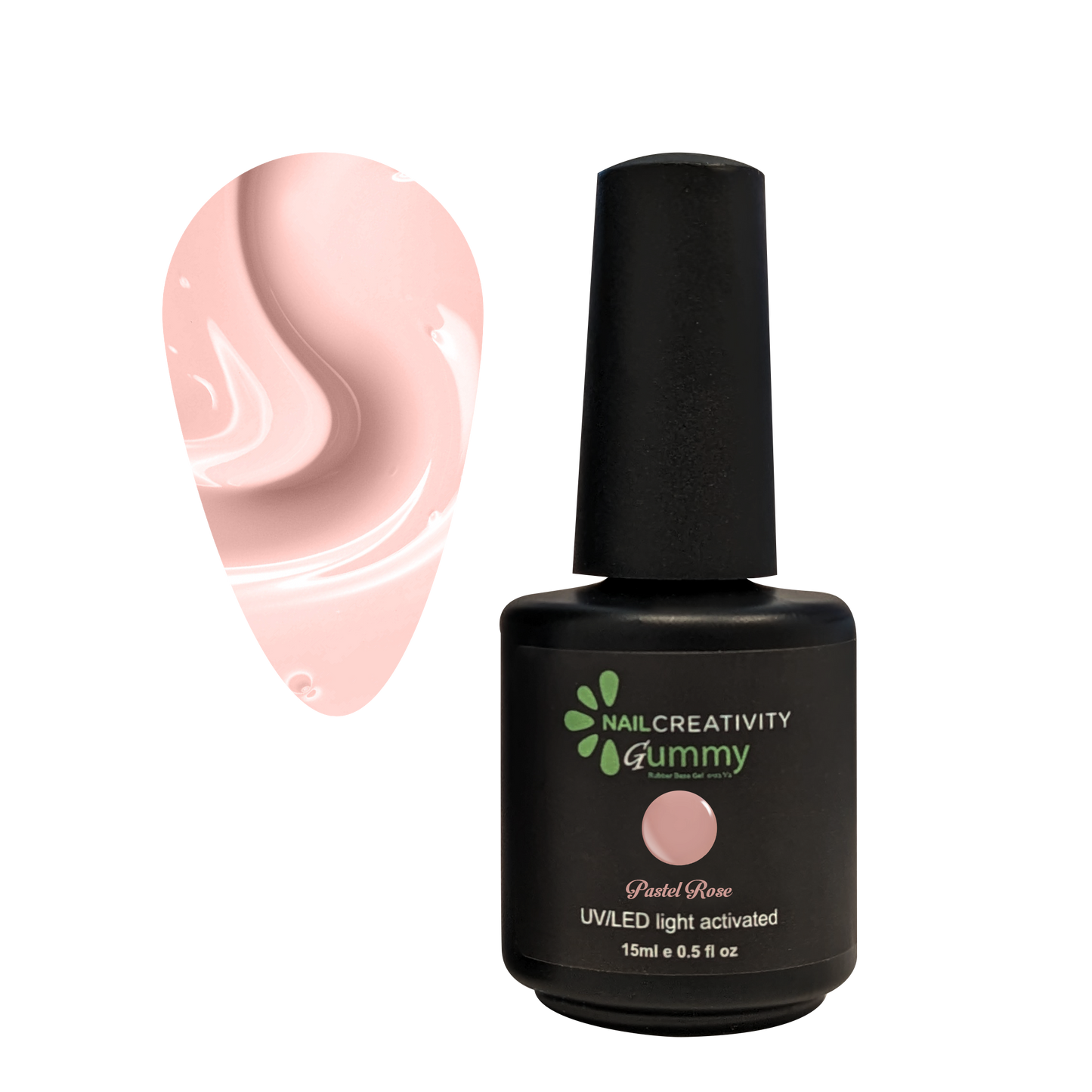 בייס ראבר בצבע פסטל רוז נייל קראטיביטי - pastel rose