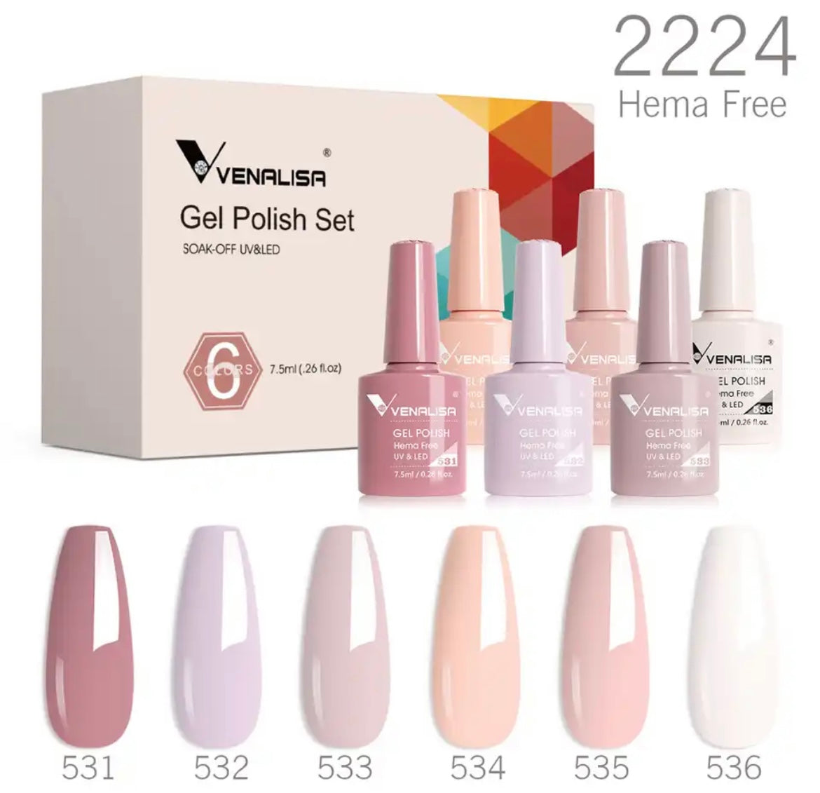 Venalisa 2224 - קיט של 6 צבעים ונליסה