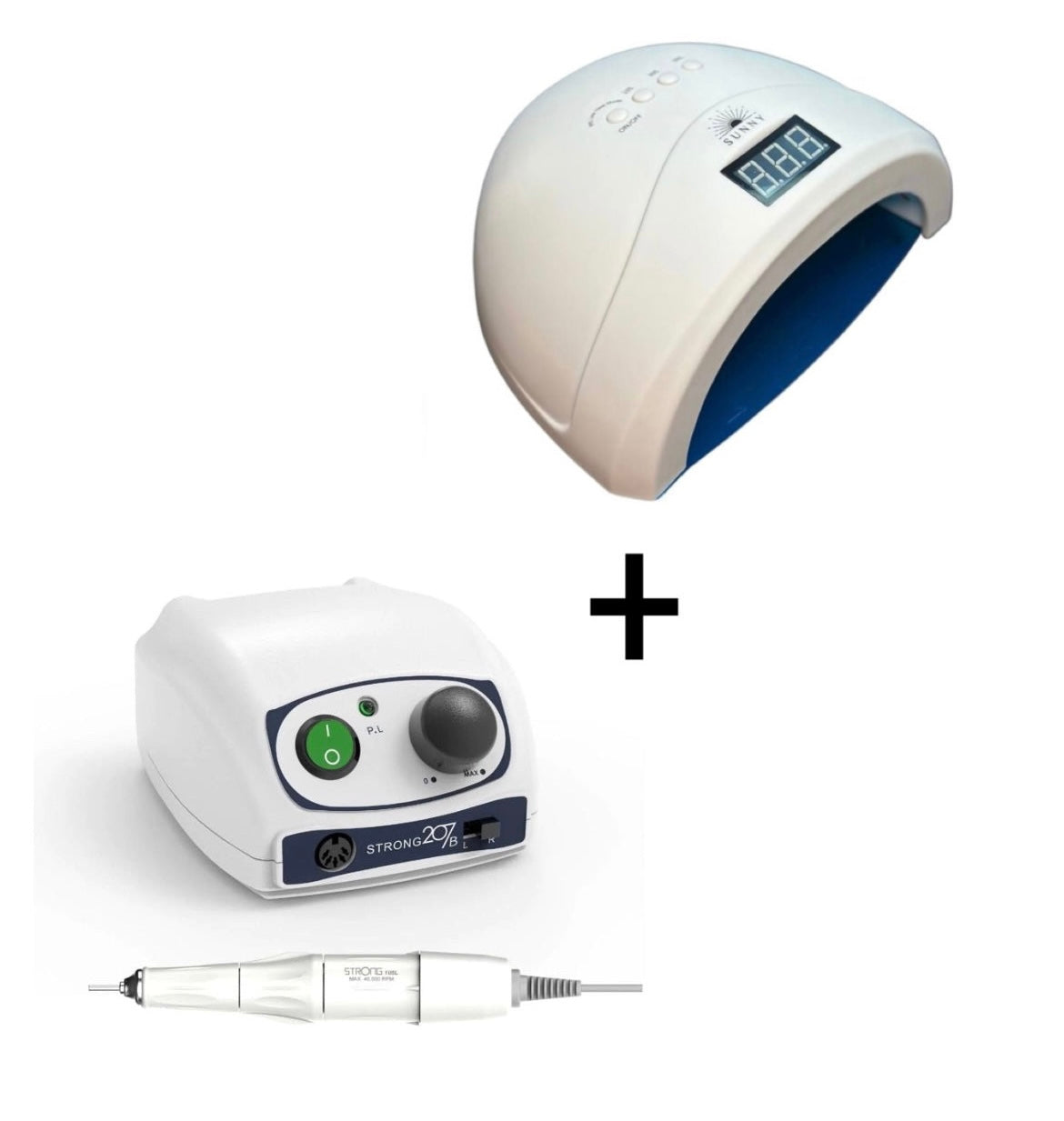 מבצע ! מכונת שיוף סטרונג 207 + ומנורת יבוש סאני