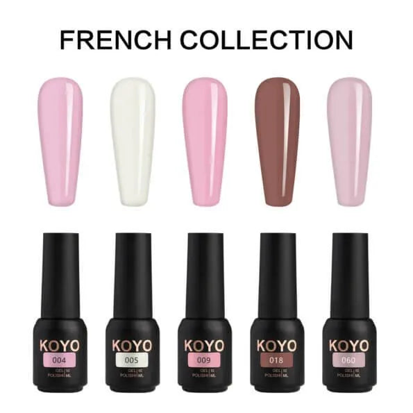 מארז 5 יחידות של צבעי בסיס קויו koyo – French collection