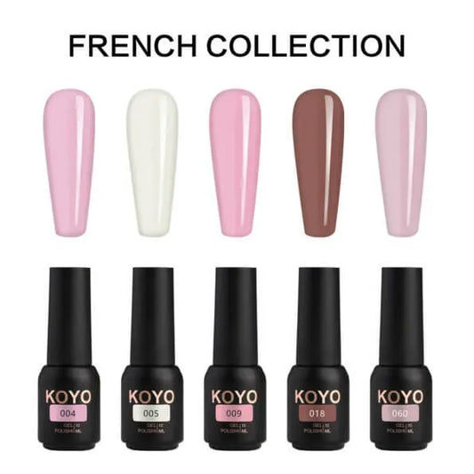 מארז 5 יחידות של צבעי בסיס קויו koyo – French collection