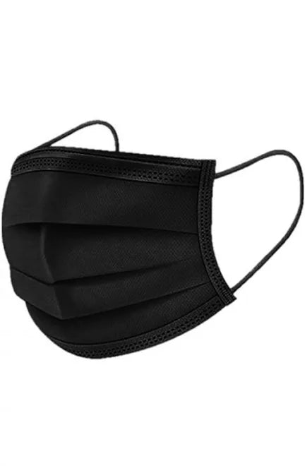 מארז 50 יחידות מסיכות חד פעמי עלמה - שחור