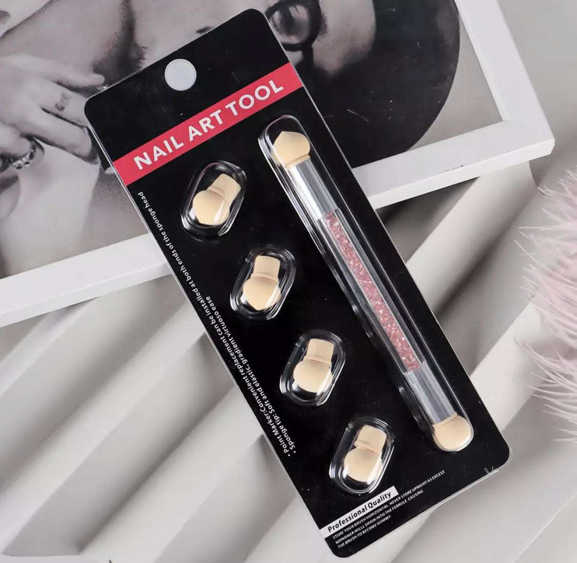 מכחול ספוג אומברה + 4 ספוגיות חלופיות