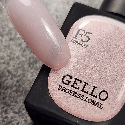 לק ג'ל ג'לו צבע ורוד עדין עם נצנץ GELLO F5