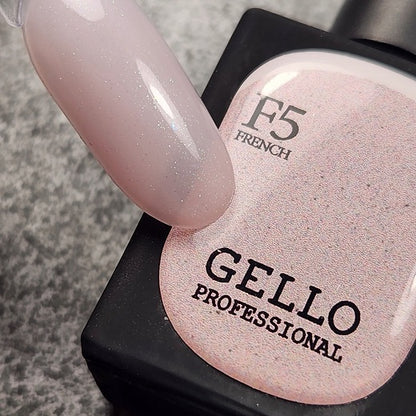 לק ג'ל ג'לו צבע ורוד עדין עם נצנץ GELLO F5