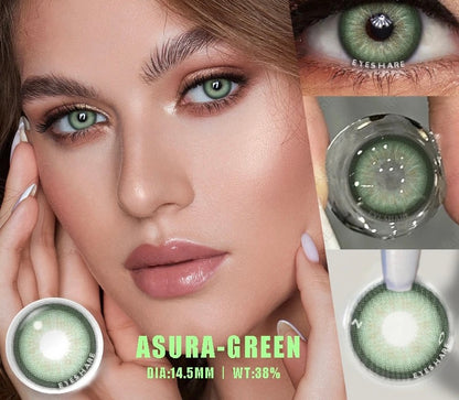 עדשות צבע ירוקות ל12 חודשים - אזורה גרין