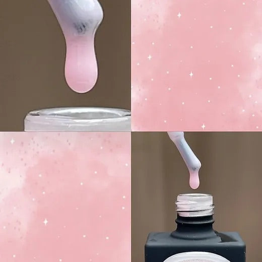 לק ג'ל ג'לו צבע ורוד עדין עם נצנץ GELLO F5