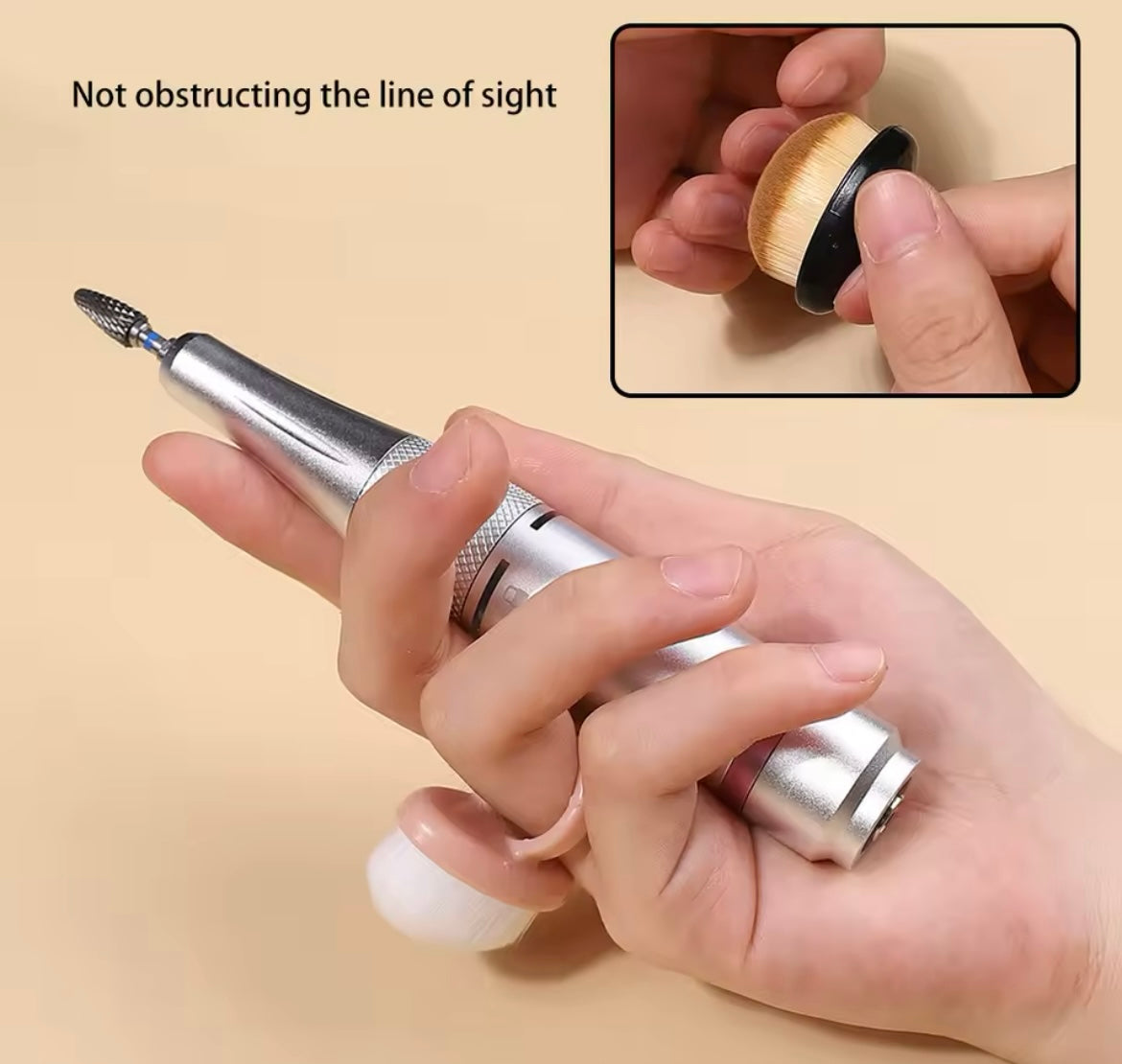 טבעת מברשת אבק למניקור