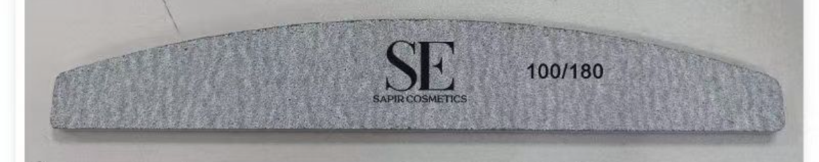 פצירה זברה חצי ירח 100/180 ספיר קוסמטיק - SE cosmetics