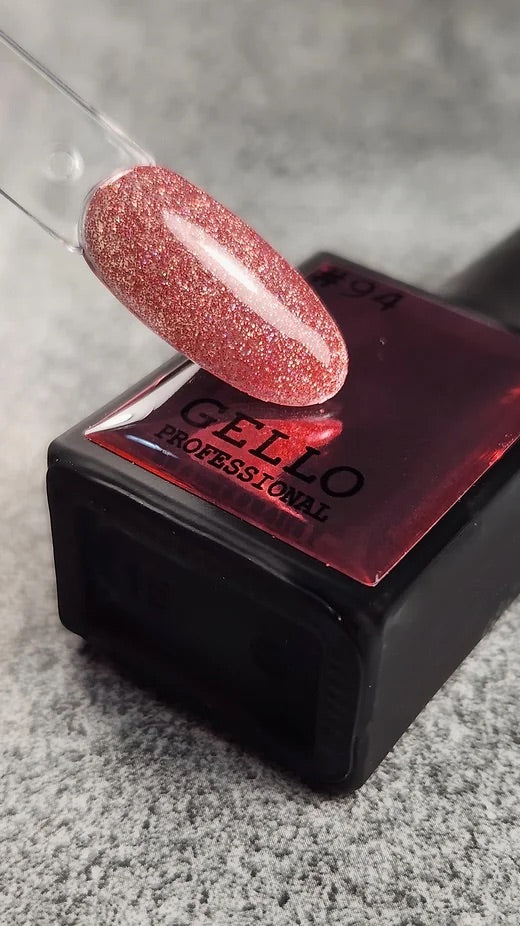 לק ג'ל ג'לו צבע נצנץ פלאש ורוד GELLO  94