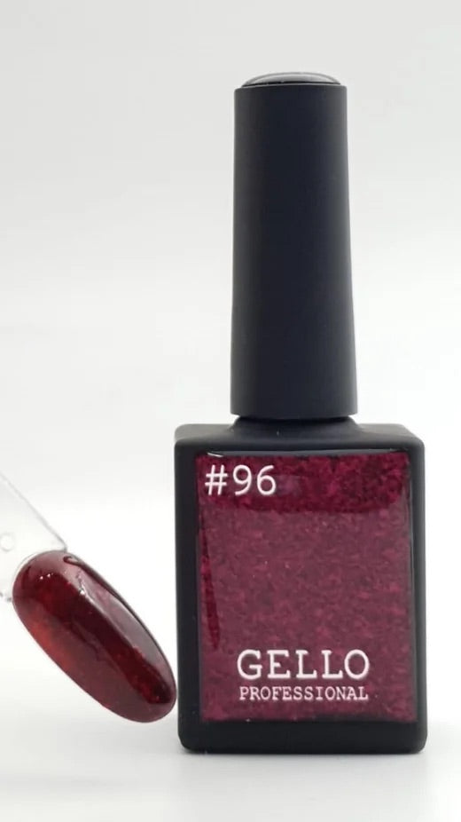לק ג'ל ג'לו צבע נצנץ פלאש בורדו GELLO 96