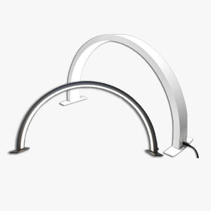 מון לייט שולחנית לבנה המקורית מבית גלוטק - מנורת לד שולחן פרמיום עם דימר חצי עיגול