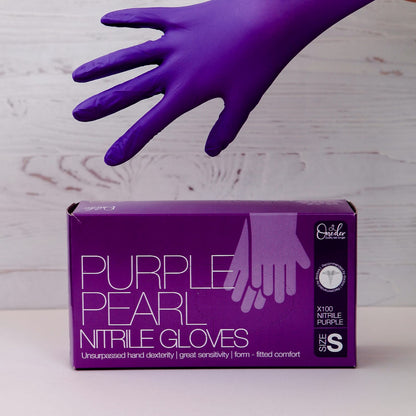 קרטון - 10 חבילות כפפות ניטריל סגולות חזקות במיוחד מותאם לאלרגיות