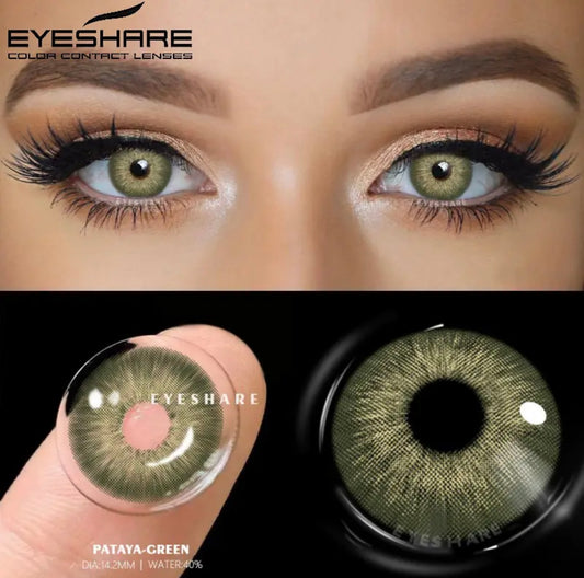 עדשות צבע טבעיות ירוקות שנתיות פטאיה גרין - 12 חודשים