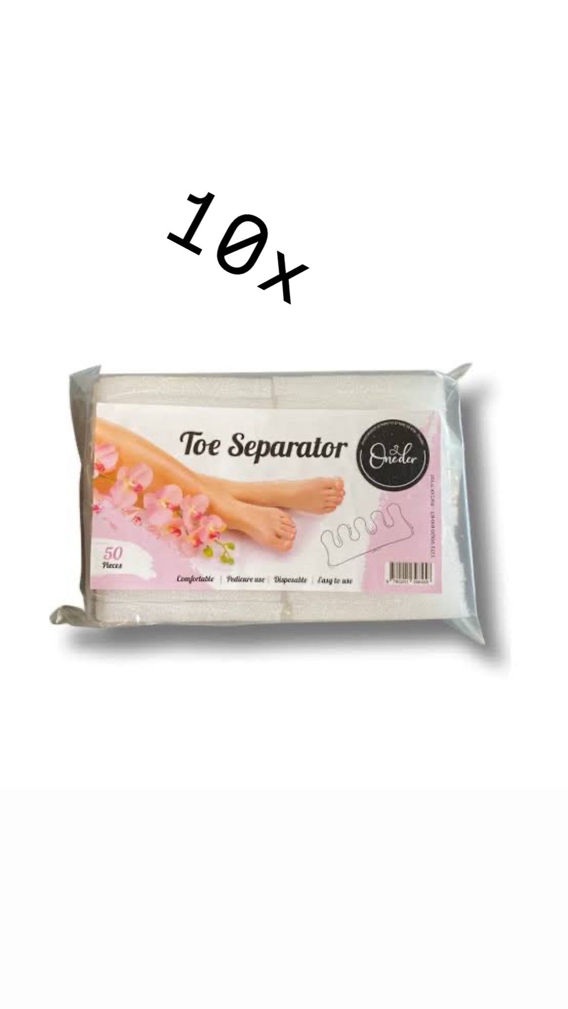 10 חבילות של מפרידי אצבעות
