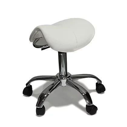 כיסא אוכף עם גלגלים למניקוריסטית , טיפולי פנים , לגבות