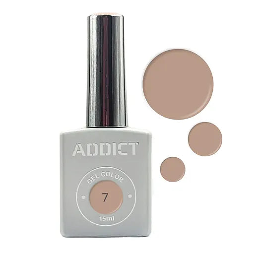 לק ג'ל אדיקט צבע אפרסק בהיר גלידה פסטל ADDICT #07
