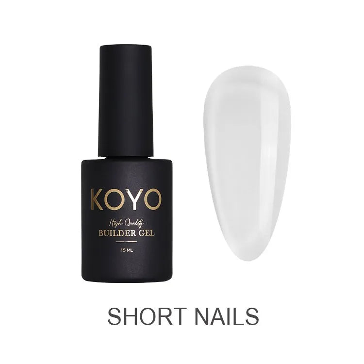 ג'ל בנייה KOYO short nails שקוף 15 מל