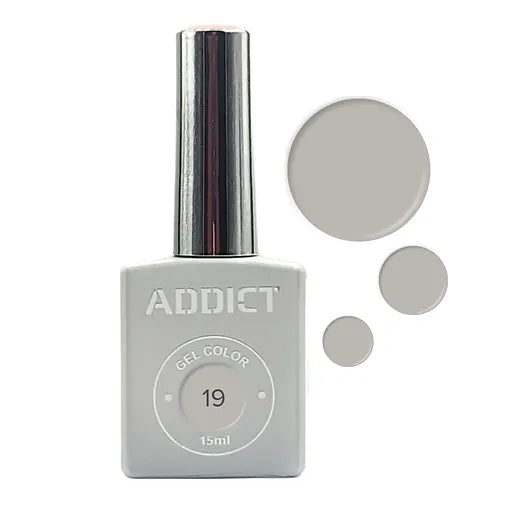 לק ג'ל אדיקט צבע לבן טיפקס ADDICT #019