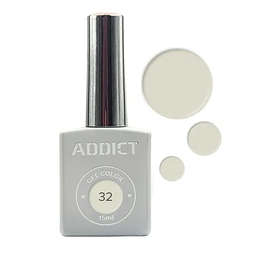לק ג'ל אדיקט צבע חלבי וניל שקוף למחצה ADDICT #032