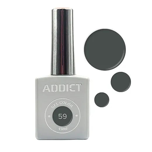 לק ג'ל אדיקט צבע אפור כהה ADDICT 59