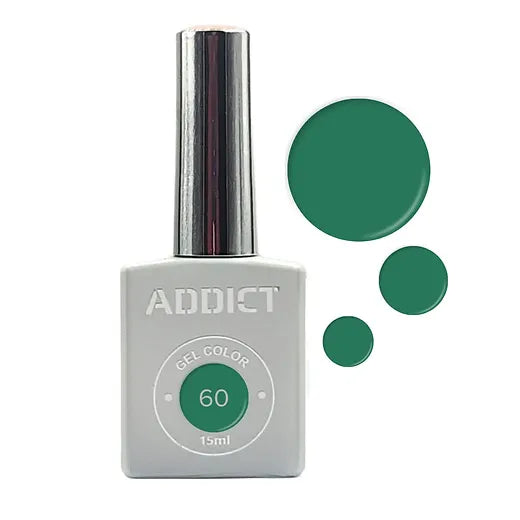 לק ג'ל אדיקט צבע ירוק דשא טבעי ADDICT 60