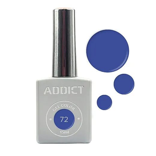 לק ג'ל אדיקט צבע סגול כחול ADDICT 72