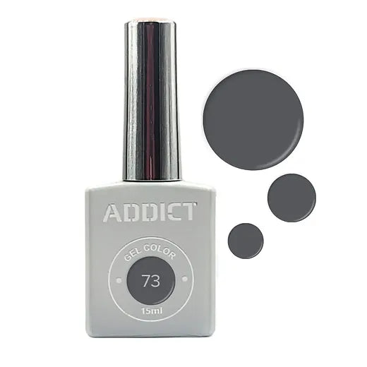 לק ג'ל אדיקט צבע אפור סגול ADDICT 73