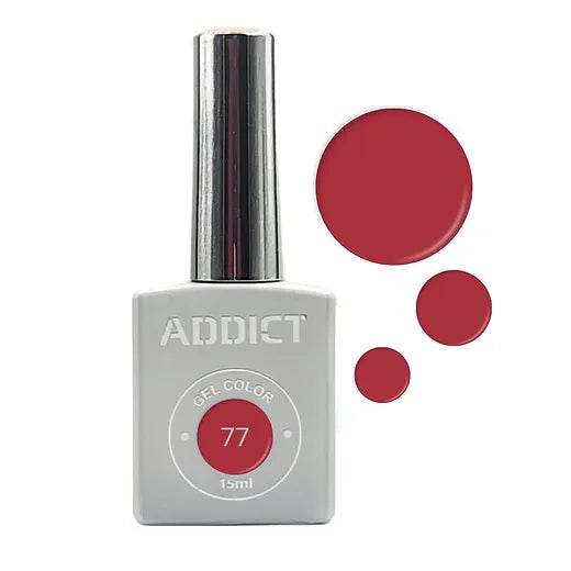 לק ג'ל אדיקט צבע אדום קלאסי ADDICT 77