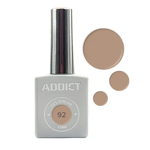 לק ג'ל אדיקט צבע ניוד מייקאפ ADDICT 92