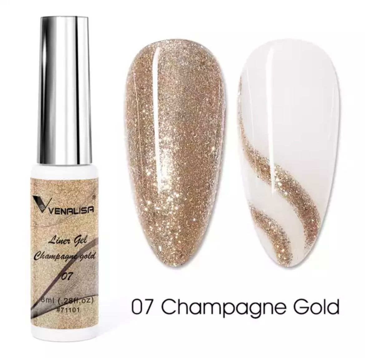 Venalisa - ליינר ג׳ל עם מכחול דק לציור / פרנץ